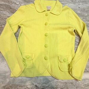 Julie Mitchell Urban Collection Chartreuse Cardigan Small